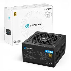 EFFITEK Netzteil 1200W Gold ATX 3.1, PCI 5.1 Modularer Kabel
