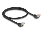 DELOCK RJ45 Netzwerkkabel Cat.6A S/FTP Slim 45 0,5m schwarz