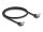 DELOCK RJ45 Netzwerkkabel Cat.6A S/FTP Slim 45 0,5m schwarz