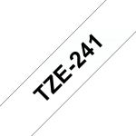 Brother TZE-241 Etiketten erstellendes Band Schwarz auf weiss