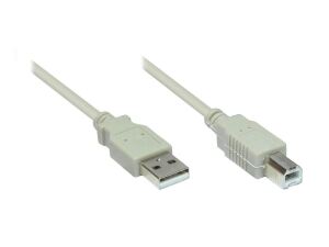 Alcasa 2510-1OF USB Kabel USB 2.0 1 m USB A USB B 0,48 Gbit/s Weiß