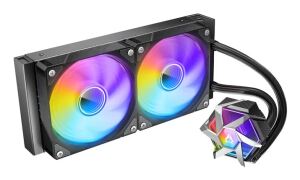 Azza HEX 240 Computergehäuse All-in-One-Flüssigkeitskühler 12 cm Schwarz 1 Stück(e)