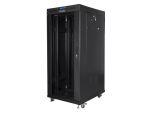Lanberg FF01-8027-12BL Rack 27U Freistehendes Gestell Schwarz