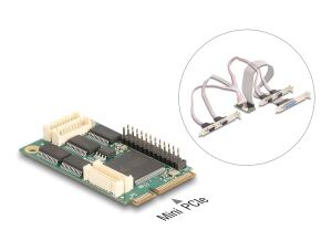 Delock Mini PCIe I/O PCIe full size 4x Seriell, 1x Parallel