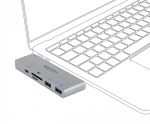 DELOCK HUB USB Typ-C St 2xTyp-A Bu +SD/Micro PD 3.0 MacBook