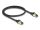 DeLOCK RJ45 Netzwerkkabel Cat.6A Stecker zu Stecker S/FTP schwarz 50 cm mit Cat.7 Rohkabel Industrie und Outdoor tauglich