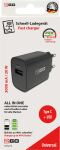 2GO 797273 Ladegerät für Mobilgeräte Universal Schwarz AC Schnellladung Drinnen