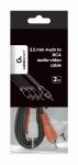 Gembird CCA-4P2R-2M Audio-Kabel 3.5mm 3 x RCA Schwarz
