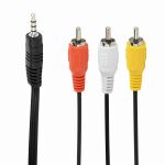 Gembird CCA-4P2R-2M Audio-Kabel 3.5mm 3 x RCA Schwarz