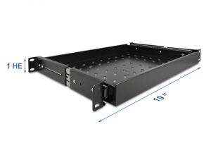 DELOCK 19 Ausziehbare Schublade 1 HE, schwarz