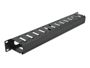 DELOCK 19" Kabelmanagement mit 2 Öffnungen 1 HE schwarz