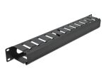 DELOCK 19" Kabelmanagement mit 2 Öffnungen 1 HE schwarz