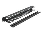 DELOCK 19" Kabelmanagement mit 2 Öffnungen 1 HE schwarz
