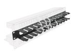 DELOCK 19" Kabelmanagement mit 2 Öffnungen 1 HE schwarz