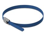 DELOCK Edelstahlkabelbinder L 500 x B 4,6 mm blau 10...