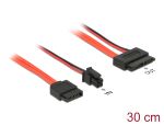 DeLOCK 0.3m, SATAIII 7p + 4p/Slim SATAIII 13p SATA-Kabel...