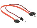 DeLOCK 0.3m, SATAIII 7p + 4p/Slim SATAIII 13p SATA-Kabel...
