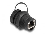 DELOCK RJ45 Cat.6A Kupplung mit Verschlusskappe IP67 staub-