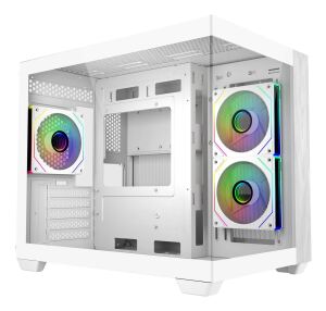 Cooler Master Elite 481 Wood Mini Tower Weiß