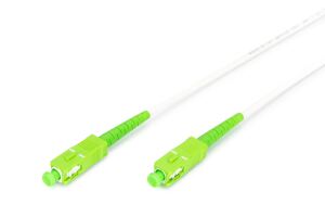 Digitus Glasfaser Patchkabel, stahlarmiert, simplex, singlemode, SC/APC – SC/APC, 5 m