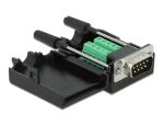 DELOCK D-Sub9 Stecker zu Terminalblock mit Gehäuse