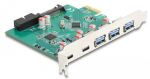 DeLOCK USB 5 Gbps PCI Express x1 Karte zu 3 x extern...