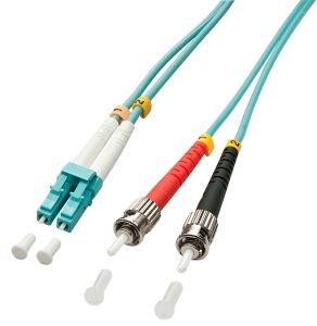 Lindy 20m OM3 LC - ST Duplex InfiniBand/Glasfaserkabel Türkis