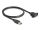 DeLOCK SuperSpeed USB 5 Gbps (USB 3.2 Gen 1) Kabel USB Typ-A Stecker zu Buchse 1 m zum Einbau schwarz