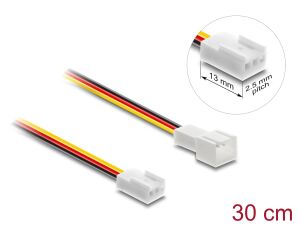 DELOCK Lüfter Verlängerungskabel Stecker zu Buchse 3Pin 30cm