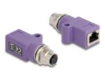 DELOCK M12 Adapter D-kodiert 4 Pin Bu zu RJ45 Bu gerade