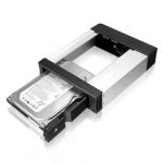 ICY BOX IB-158SSK-B, Wechselrahmen, 1x 3,5" SATA I/II/III oder SAS II HDD zu 1x SATA Host, EasySwap trägerlos, Stahl + Plastik, abschließbar,schwarz