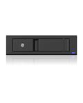 ICY BOX IB-158SSK-B, Wechselrahmen, 1x 3,5" SATA I/II/III oder SAS II HDD zu 1x SATA Host, EasySwap trägerlos, Stahl + Plastik, abschließbar,schwarz