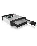 ICY BOX IB-158SSK-B, Wechselrahmen, 1x 3,5" SATA I/II/III oder SAS II HDD zu 1x SATA Host, EasySwap trägerlos, Stahl + Plastik, abschließbar,schwarz