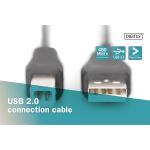 DIGITUS USB 2.0 Anschlusskabel Typ A -B St/St 1.0m, sw