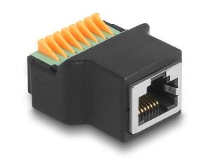 DELOCK RJ45 Buchse zu Terminalblock mit Drucktaster Adapter