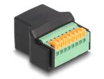 DELOCK RJ45 Buchse zu Terminalblock mit Drucktaster Adapter
