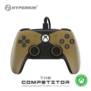 Hyperkin The Competitor Gold, Schwarz USB Gamepad Analog / Digital Xbox Series X, Xbox Series S, Xbox One, PC