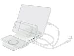 DELOCK USB + kabelloses Ladegerät 2xUSB-C PD + 3xUSB-A 110 W