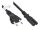 Alcasa P0370-S007 Stromkabel Schwarz 0,75 m Netzstecker Typ C C7-Koppler