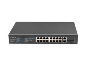 Lanberg RSFE-16P-2C-250 Netzwerk-Switch Unmanaged Gigabit Ethernet (10/100/1000) Power over Ethernet (PoE) 1U Schwarz