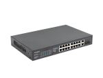 Lanberg RSFE-16P-2C-250 Netzwerk-Switch Unmanaged Gigabit Ethernet (10/100/1000) Power over Ethernet (PoE) 1U Schwarz