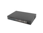 Lanberg RSFE-16P-2C-250 Netzwerk-Switch Unmanaged Gigabit Ethernet (10/100/1000) Power over Ethernet (PoE) 1U Schwarz
