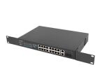Lanberg RSFE-16P-2C-250 Netzwerk-Switch Unmanaged Gigabit Ethernet (10/100/1000) Power over Ethernet (PoE) 1U Schwarz