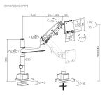 Digitus Single Monitorhalterung, 57", 27 kg