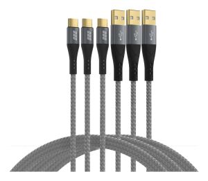 EFB Elektronik USB-AC-00008 USB Kabel USB 2.0 2 m USB A USB C 0,48 Gbit/s 60 W Schwarz, Grau