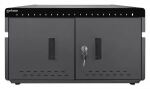Manhattan 20-Port Ladeschrank 360 W, 20 USB-C PD-Ports, geräumige Fächer für Handys und Tablets, 360 W gesamt, bis zu 3 A/18 W pro Port, abschließbare Doppeltür, Überspannungsschutz, leiser Lüfter, Metallgehäuse, schwarz