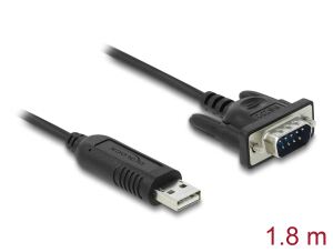 DELOCK USB 2.0 zu Seriell RS-232 Adapter kompakte Steckergeh