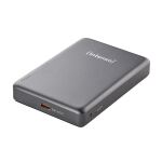 Intenso MW10000 Magnetische Powerbank 10000 mAh – MagSafe kompatibel, Wireless Charging 15W, USB-C PD 20W, Für iPhone & Android – Geprüft in Deutschland – Grau