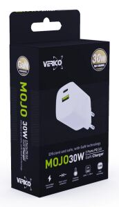 Verico 4OJ-ACEWE1-N1 Ladegerät für Mobilgeräte Laptop, Smartphone, Tablets Weiß AC Schnellladung Drinnen