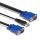 Lindy 32186 Tastatur/Video/Maus (KVM)-Kabel Schwarz, Blau 2 m